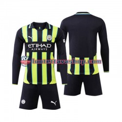 Manchester City Children Away Football Shirts 2024-2025 Long Sleeves