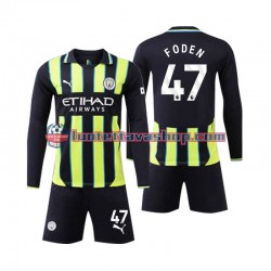 Manchester City Phil Foden 47 Children Away Football Shirts 2024-2025 Long Sleeves