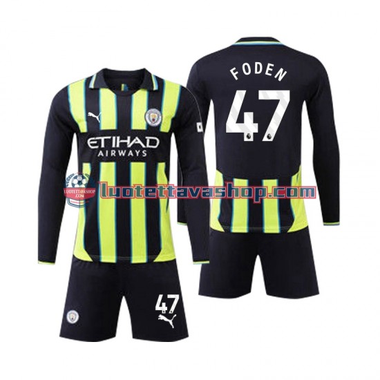 Manchester City Phil Foden 47 Children Away Football Shirts 2024-2025 Long Sleeves