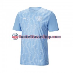 Manchester City Pre-Match Home Football Shirts 2024-2025 Gentleman Short Sleeves