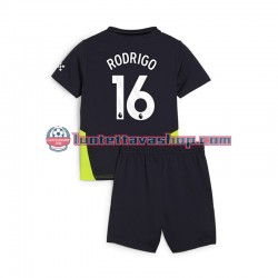Manchester City RODRIGO 16 Children Away Football Shirts 2024-2025 Short Sleeves
