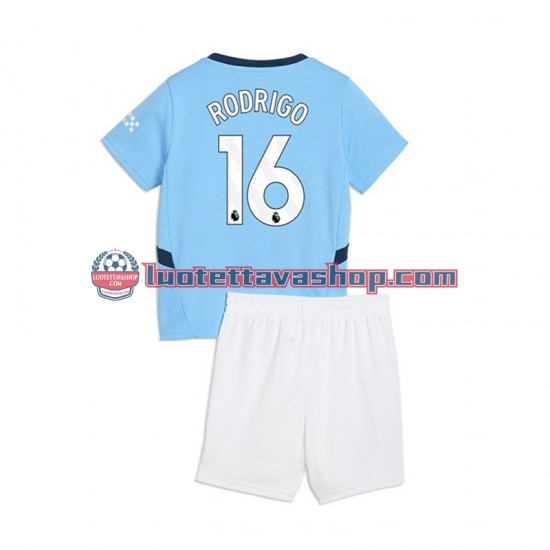 Manchester City RODRIGO 16 Children Home Football Shirts 2024-2025 Short Sleeves