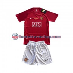 Manchester United Children Champion League Home Football Shirts 2007 Short Sleeves