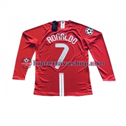 Manchester United Cristiano Ronaldo 7 Champion League Home Football Shirts Retro 2007 Gentleman Long Sleeves