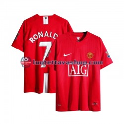 Manchester United Cristiano Ronaldo 7 Champion League Home Football Shirts Retro 2007 Gentleman Short Sleeves