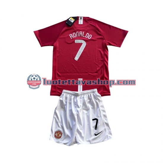 Manchester United Cristiano Ronaldo 7 Children Champion League Home Football Shirts Retro 2007 Short Sleeves