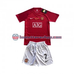 Manchester United Cristiano Ronaldo 7 Children Champion League Home Football Shirts Retro 2007 Short Sleeves