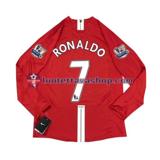 Manchester United Cristiano Ronaldo 7 Home Football Shirts Retro 2007 Gentleman Long Sleeves