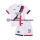 Paris Saint Germain Desire Doue 14 Children Away Football Shirts 2024-2025 Short Sleeves