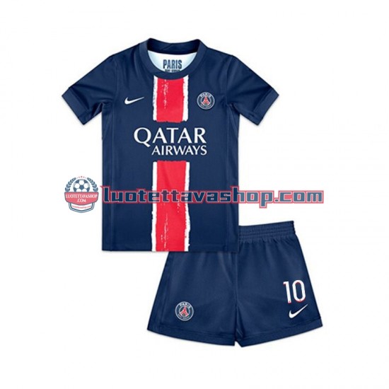 Paris Saint Germain Ousmane Dembele 10 Children Home Football Shirts 2024-2025 Short Sleeves