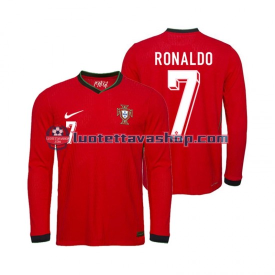 Portugal Ronaldo 7 Home Football Shirts Euro 2024 Gentleman Long Sleeves