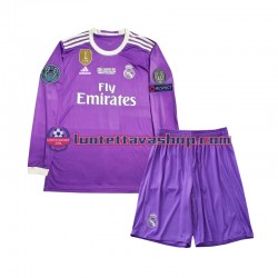 Real Madrid Children Away Football Shirts Retro 2016 Long Sleeves