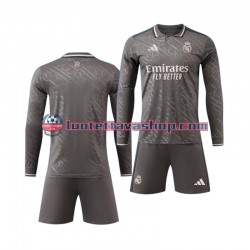 Real Madrid Children Third Football Shirts 2024-2025 Long Sleeves