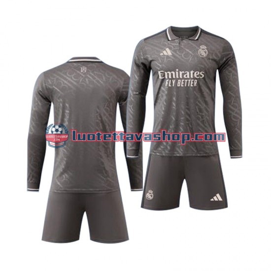 Real Madrid Children Third Football Shirts 2024-2025 Long Sleeves