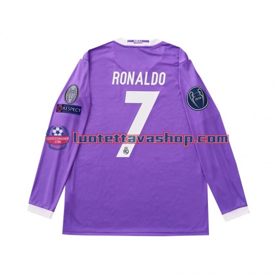 Real Madrid Cristiano Ronaldo 7 Away Football Shirts Retro 2016 Gentleman Long Sleeves