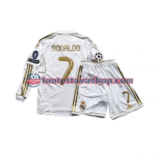 Real Madrid Cristiano Ronaldo 7 Children Home Football Shirts 2011 Long Sleeves