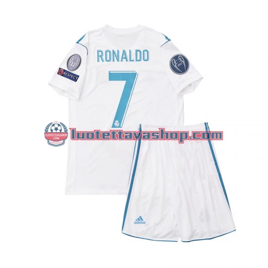 Real Madrid Cristiano Ronaldo 7 Children Home Football Shirts Retro 2017 Short Sleeves