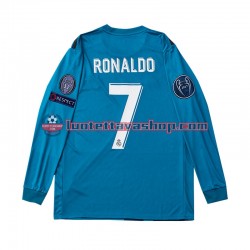 Real Madrid Cristiano Ronaldo 7 Children Third Football Shirts Retro 2017 Long Sleeves