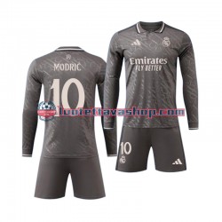 Real Madrid Luka Modric 10 Children Third Football Shirts 2024-2025 Long Sleeves