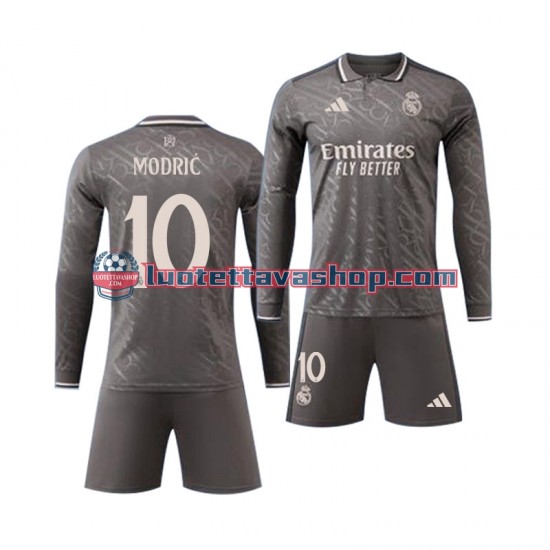 Real Madrid Luka Modric 10 Children Third Football Shirts 2024-2025 Long Sleeves