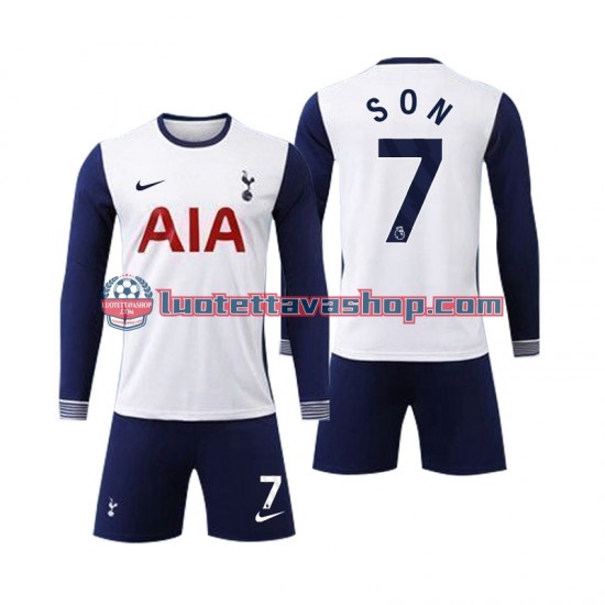 Tottenham Spurs Son 7 Children Home Football Shirts 2024-2025 Long Sleeves