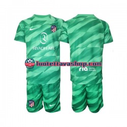 Lapset Atlético Madrid Maalivahdin 2023-2024 Vihreä Lyhythihainen Fanipaita ,Vieras