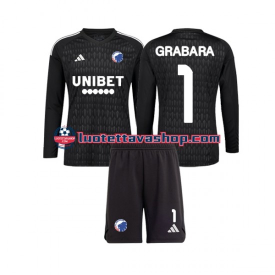 Lapset FC Copenhagen Maalivahdin GRABARA 1 2023-2024 Pitkähihainen Fanipaita ,Vieras