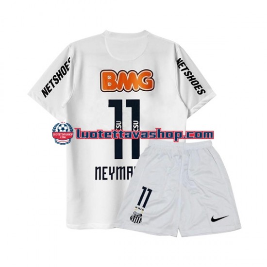 Lapset Santos Neymar JR 11 Retro 2011-2012 Lyhythihainen Fanipaita ,Koti