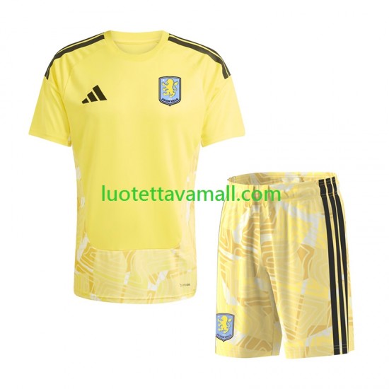 Lapset Aston Villa Maalivahdin 2026-2027 Lyhythihainen Fanipaita ,Koti