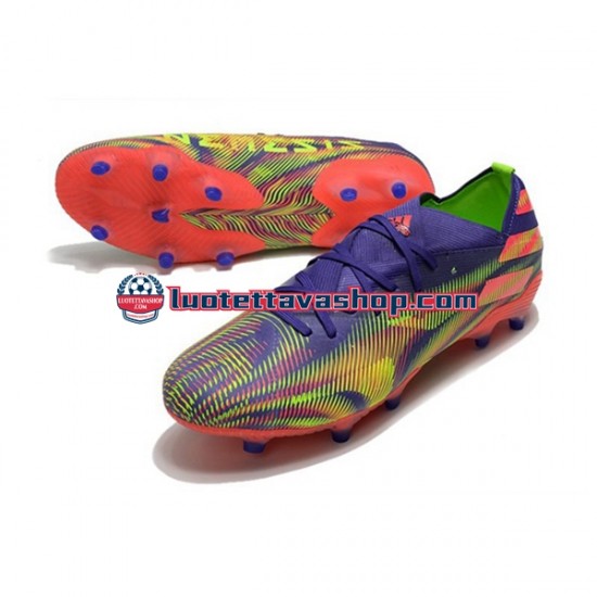 Adidas Nemeziz9.1 FG Precision To Blur Violetti Vaaleanpunainen Vihreä Jalkapallokengät