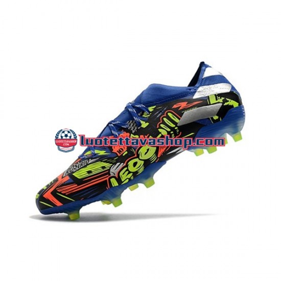 Adidas Nemeziz9.1 FG The Journey Sininen Keltainen Valkoinen Jalkapallokengät