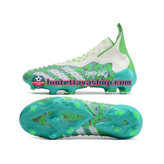 Adidas Predator FREAK FG Valkoinen Vihreä Jalkapallokengät