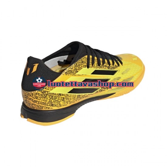 Adidas X SPEEDFLOW Messi.3 IN Halle Kulta Musta Jalkapallokengät