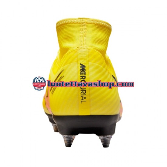 Nike Air Zoom Mercurial Superfly IX Academy SG Pro Lucent AC Vaaleanpunainen Keltainen Jalkapallokengät