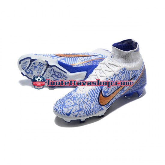 Nike Air Zoom Mercurial Superfly IX Elite FG Kulta Sininen Valkoinen Jalkapallokengät