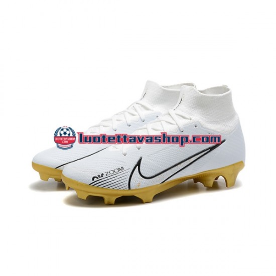 Nike Air Zoom Mercurial Superfly IX Elite FG Kulta Valkoinen Jalkapallokengät