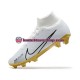 Nike Air Zoom Mercurial Superfly IX Elite FG Kulta Valkoinen Jalkapallokengät