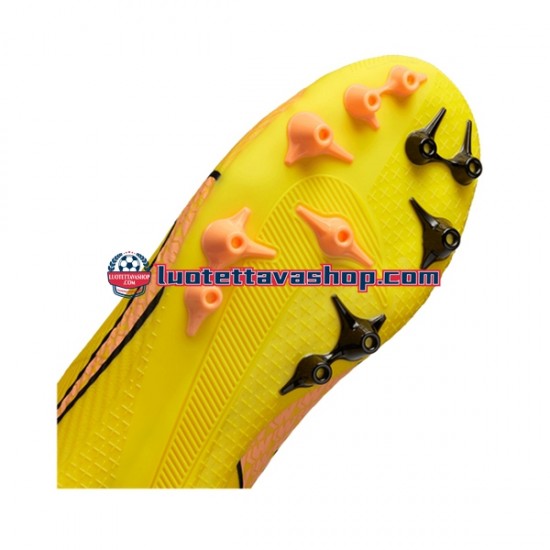 Nike Air Zoom Mercurial Vapor XV Academy AG Lucent Vaaleanpunainen Keltainen Jalkapallokengät