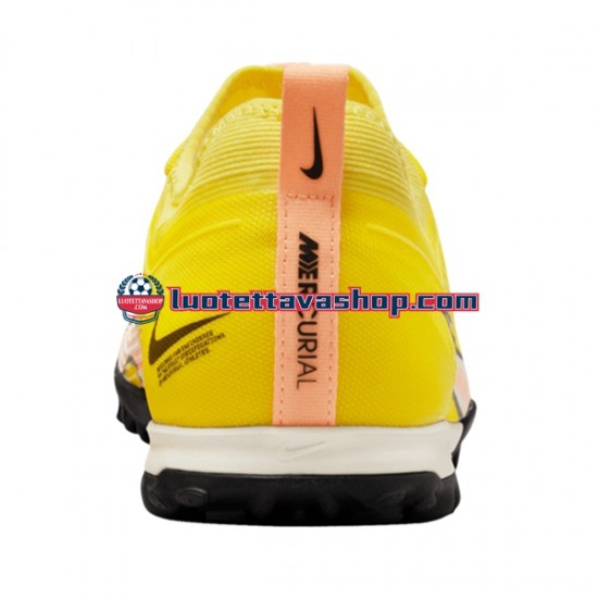 Nike Air Zoom Mercurial Vapor XV Pro TF Lucent Vaaleanpunainen Keltainen Jalkapallokengät