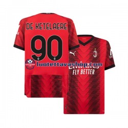 Miehet AC Milan Charles De Ketelaere 90 2023-2024 Lyhythihainen Fanipaita ,Koti