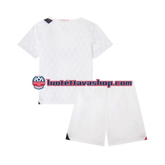 Lapset AC Milan 2023-2024 Lyhythihainen Fanipaita ,Vieras