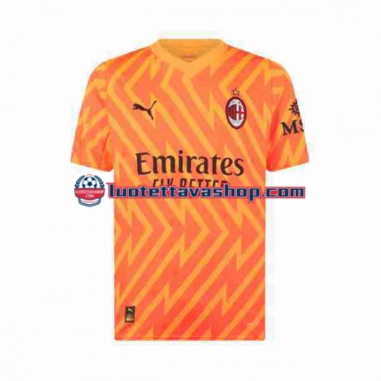 Miehet AC Milan Maalivahdin Mike Maignan 16 2023-2024 Lyhythihainen Fanipaita ,Vieras