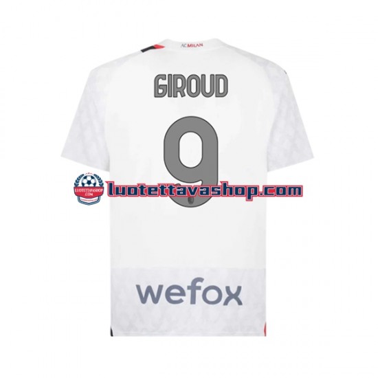 Miehet AC Milan Olivier Giroud 9 2023-2024 Lyhythihainen Fanipaita ,Vieras