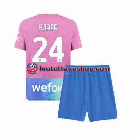 Lapset AC Milan Simon Kjaer 24 2023-2024 Lyhythihainen Fanipaita ,Kolmas