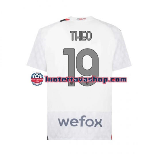 Miehet AC Milan Theo 19 2023-2024 Lyhythihainen Fanipaita ,Vieras