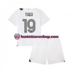 Lapset AC Milan Theo 19 2023-2024 Lyhythihainen Fanipaita ,Vieras