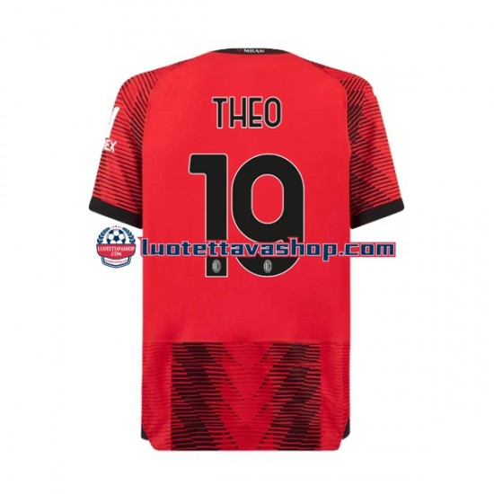 Miehet AC Milan Theo Hernandez 19 2023-2024 Lyhythihainen Fanipaita ,Koti