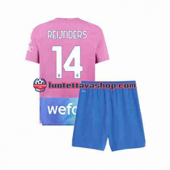 Lapset AC Milan Tijjani Reijnders 14 2023-2024 Lyhythihainen Fanipaita ,Kolmas