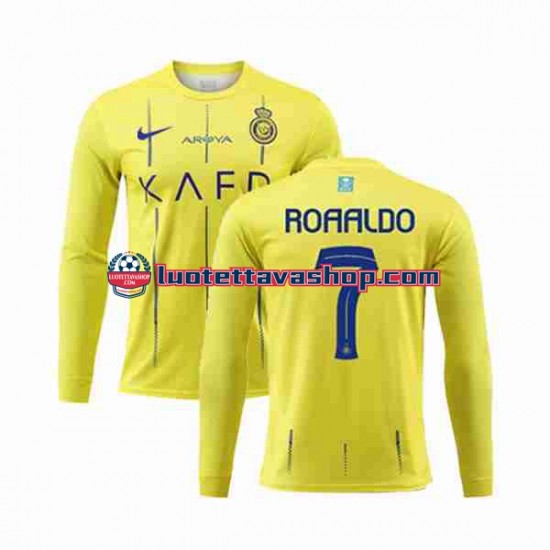 Miehet Al-Nassr Ronaldo 7 2023-2024 Pitkähihainen Fanipaita ,Koti