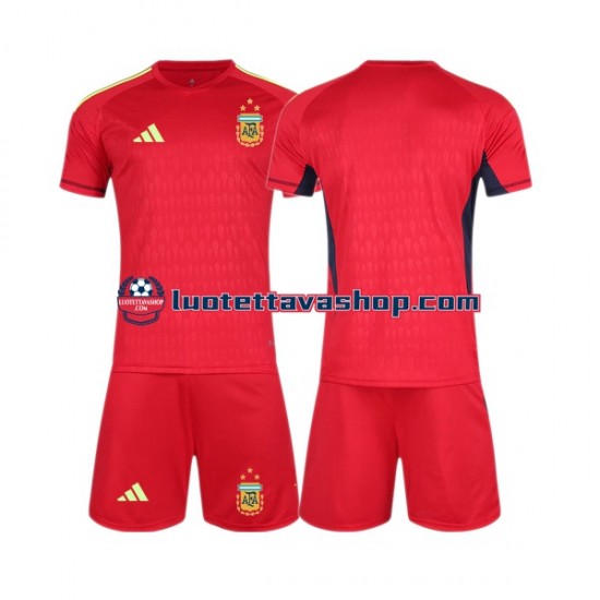 Lapset Argentiina Maalivahdin World Cup 2022 Lyhythihainen Fanipaita ,Vieras